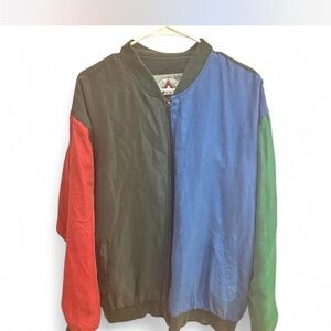 Vintage Silk Colorblock Jacket